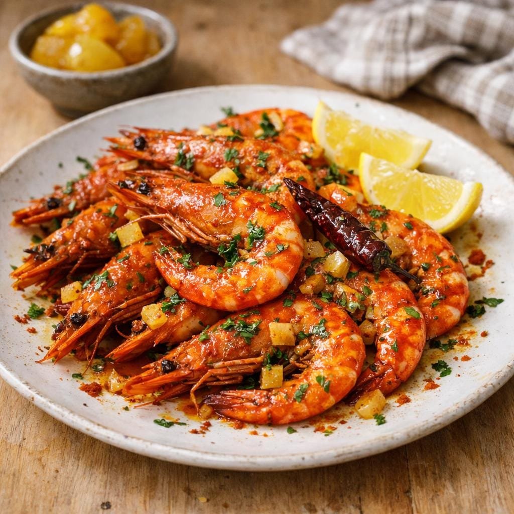 Gambas rôties au Serrano
