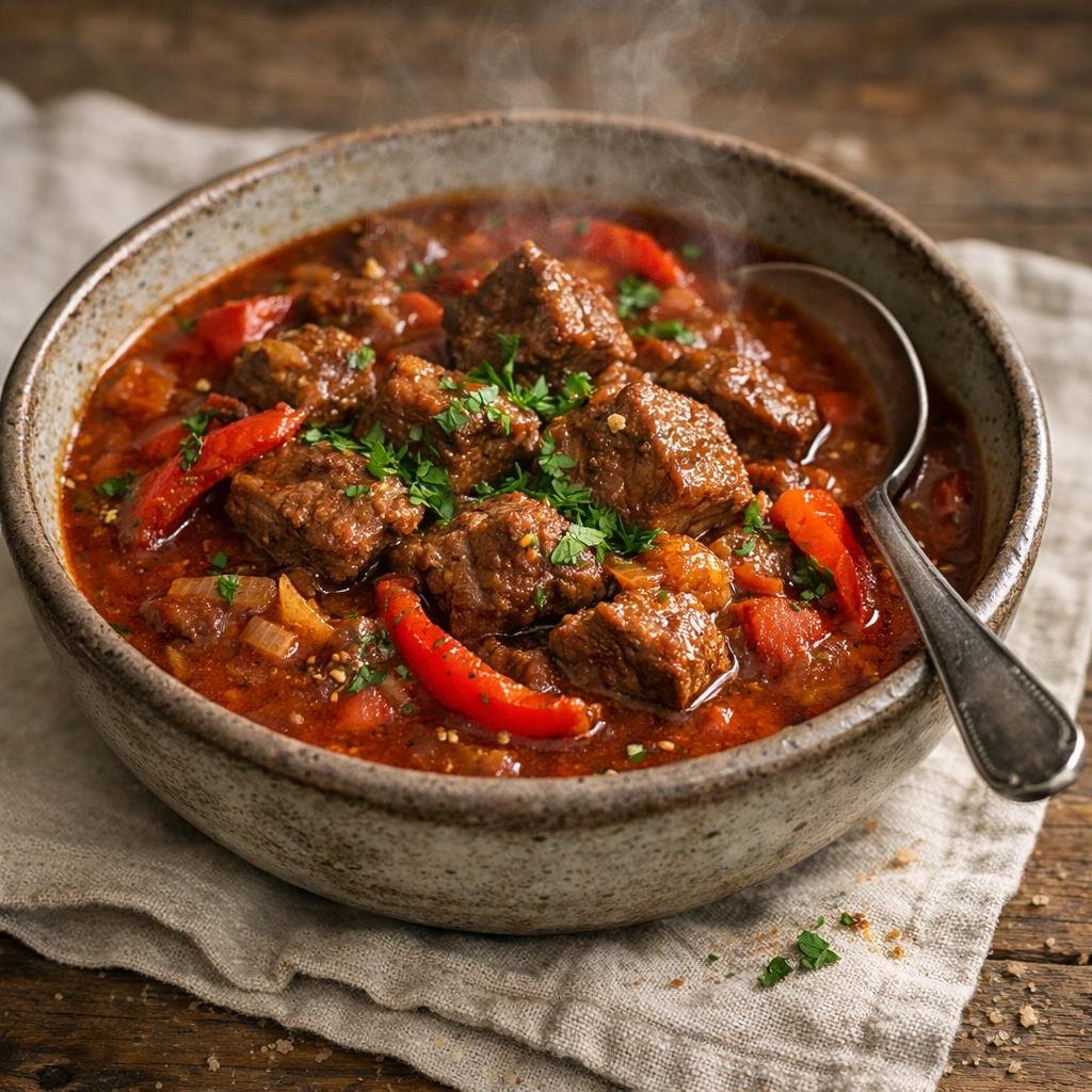 Goulash oignon semoule