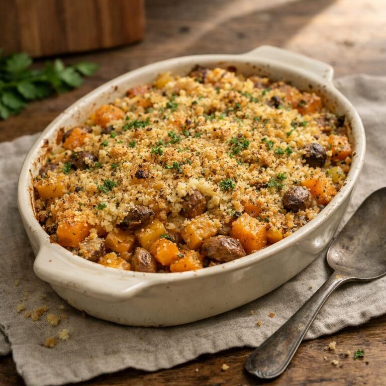 Gratin butternut châtaignes