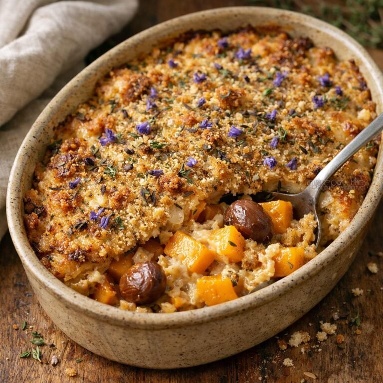 Gratin butternut châtaignes
