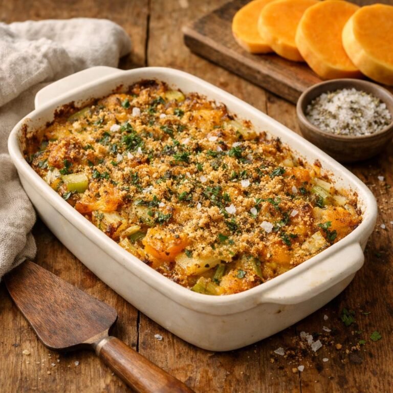 Gratin butternut poireaux