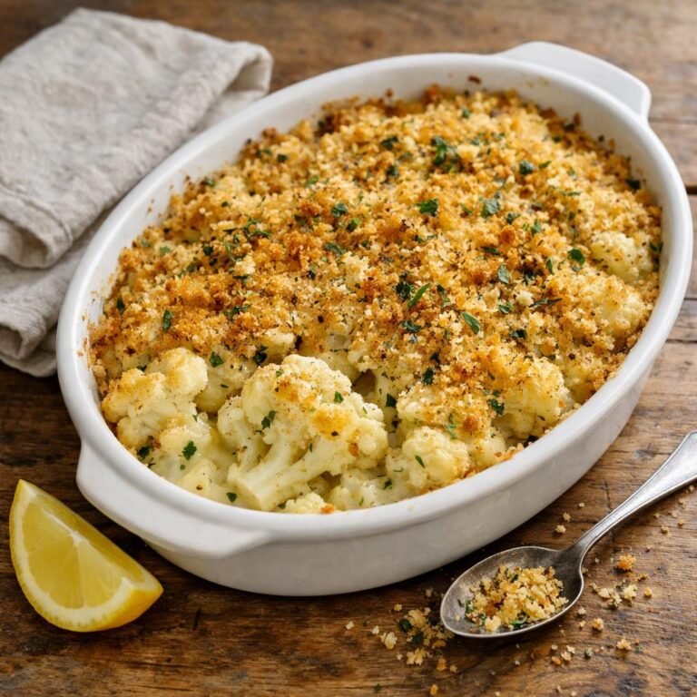 Gratin chou‑fleur printanier