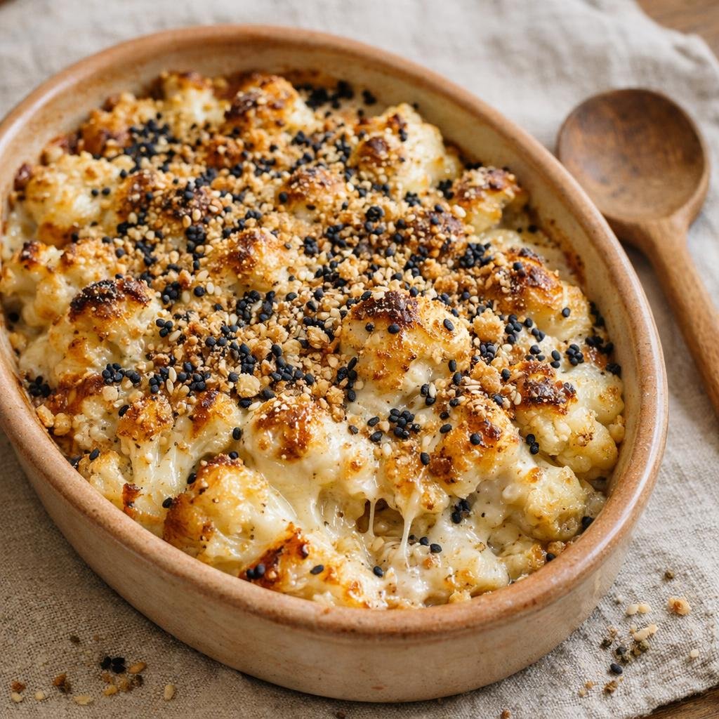 Gratin chou-fleur tahini