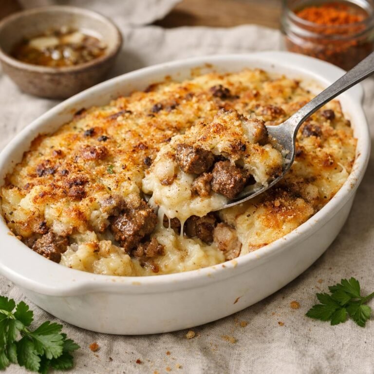 Gratin d'agneau épicé