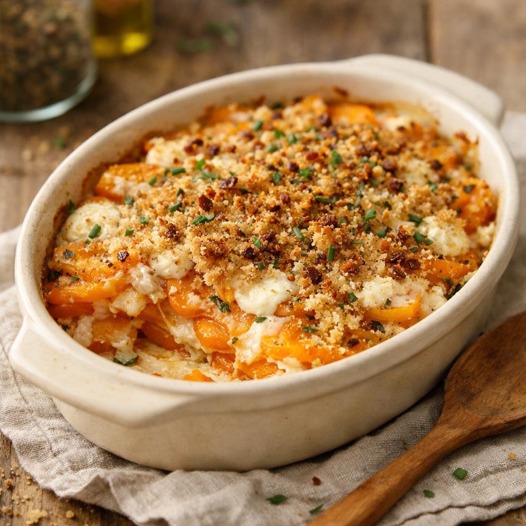 Gratin butternut chèvre