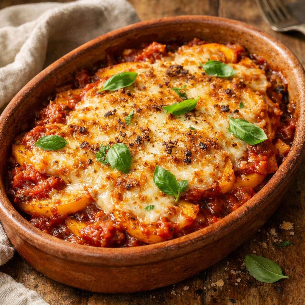 Gratin de butternut sauce tomate