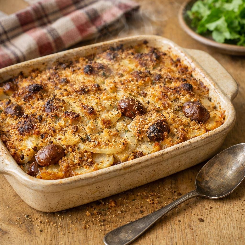 Gratin céleri-rave châtaignes