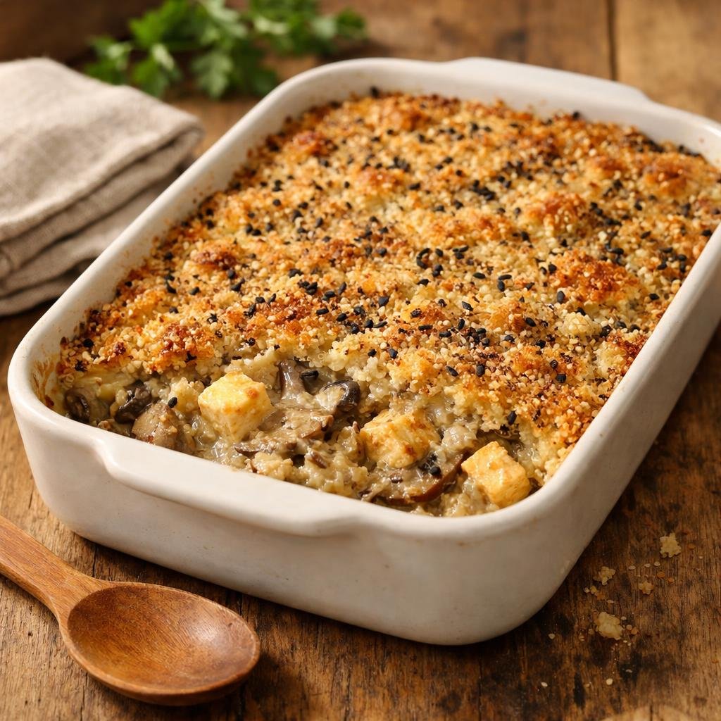 gratin de quinoa champignons