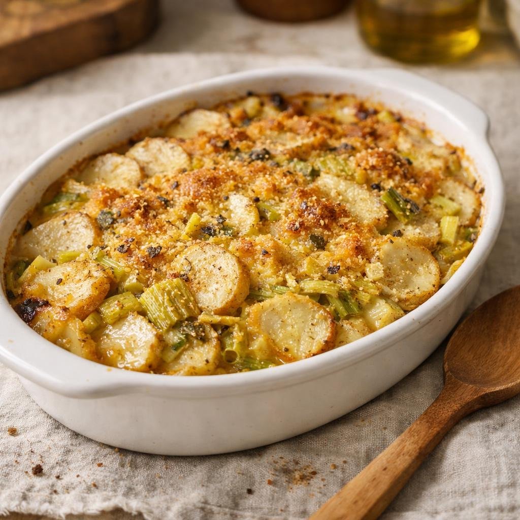 gratin topinambours poireaux