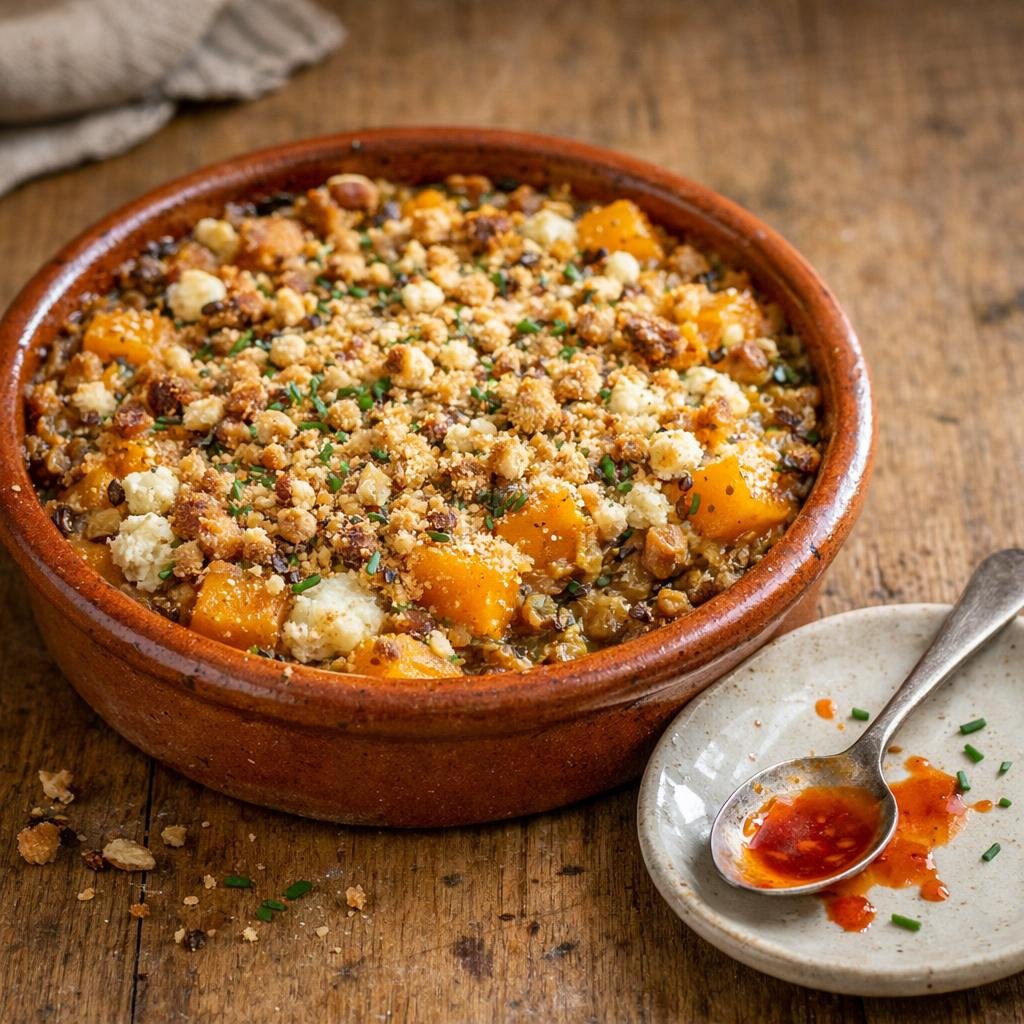 Gratin lentilles butternut