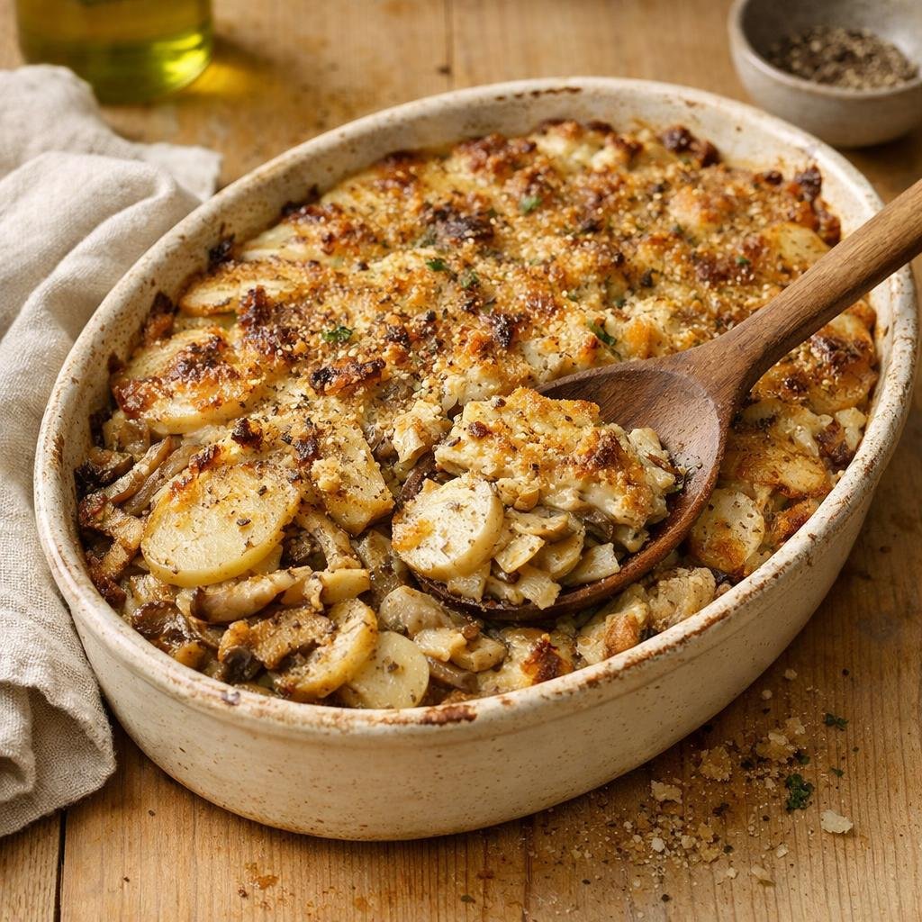 gratin topinambours pleurotes