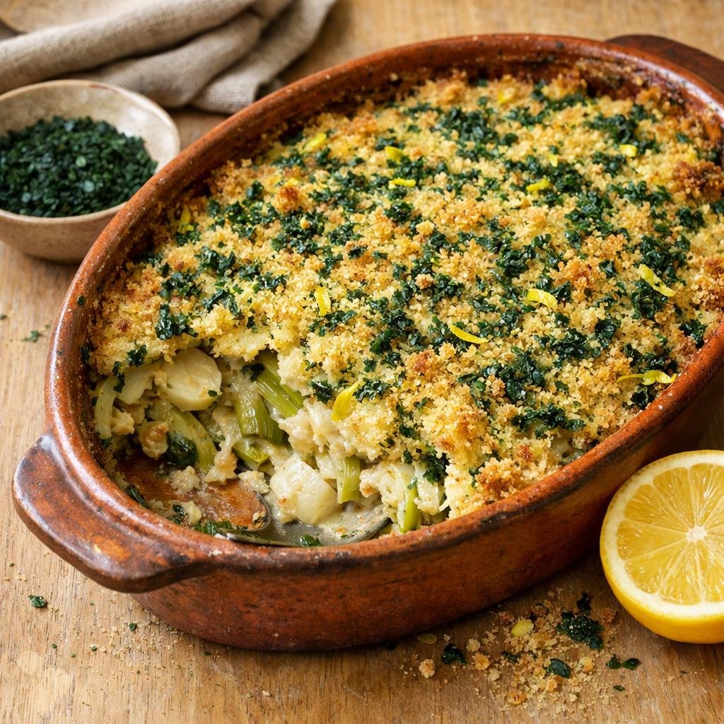 gratin topinambours spiruline