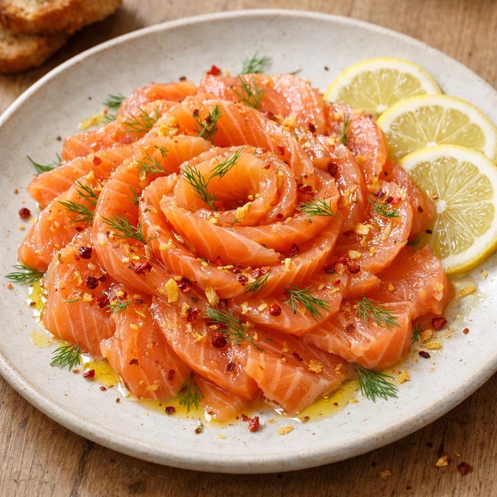 Gravlax saumon piment Pimientos