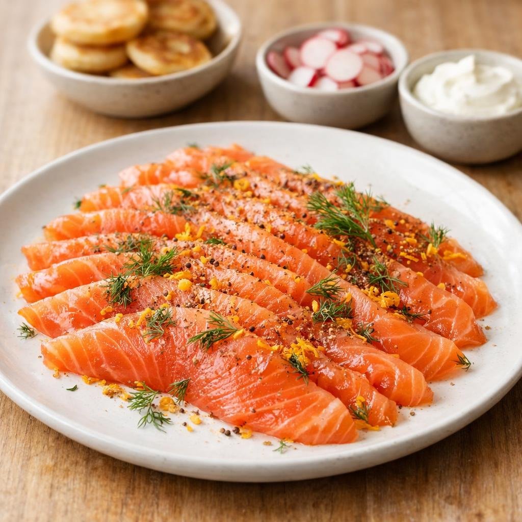 Gravlax de truite épicé