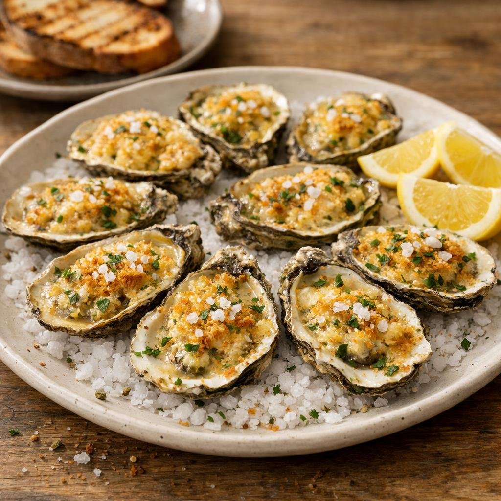 Huîtres gratinées
