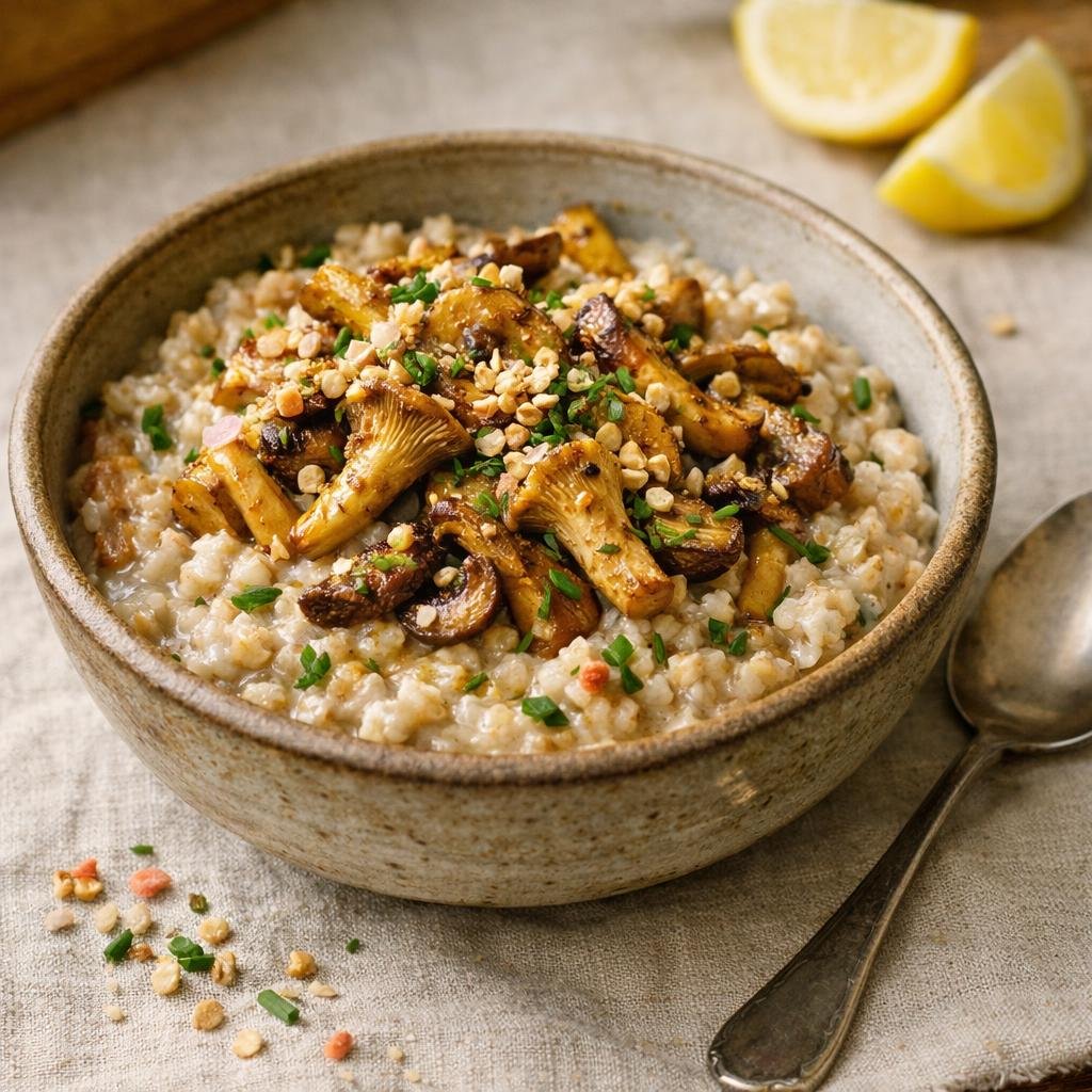 Kasha crémeux champignons