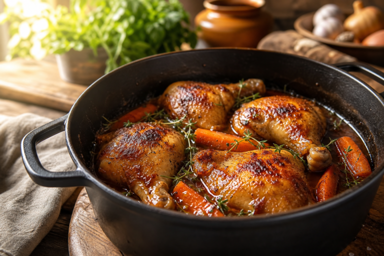 Cuisses de poulet en cocotte — astuces et épices
