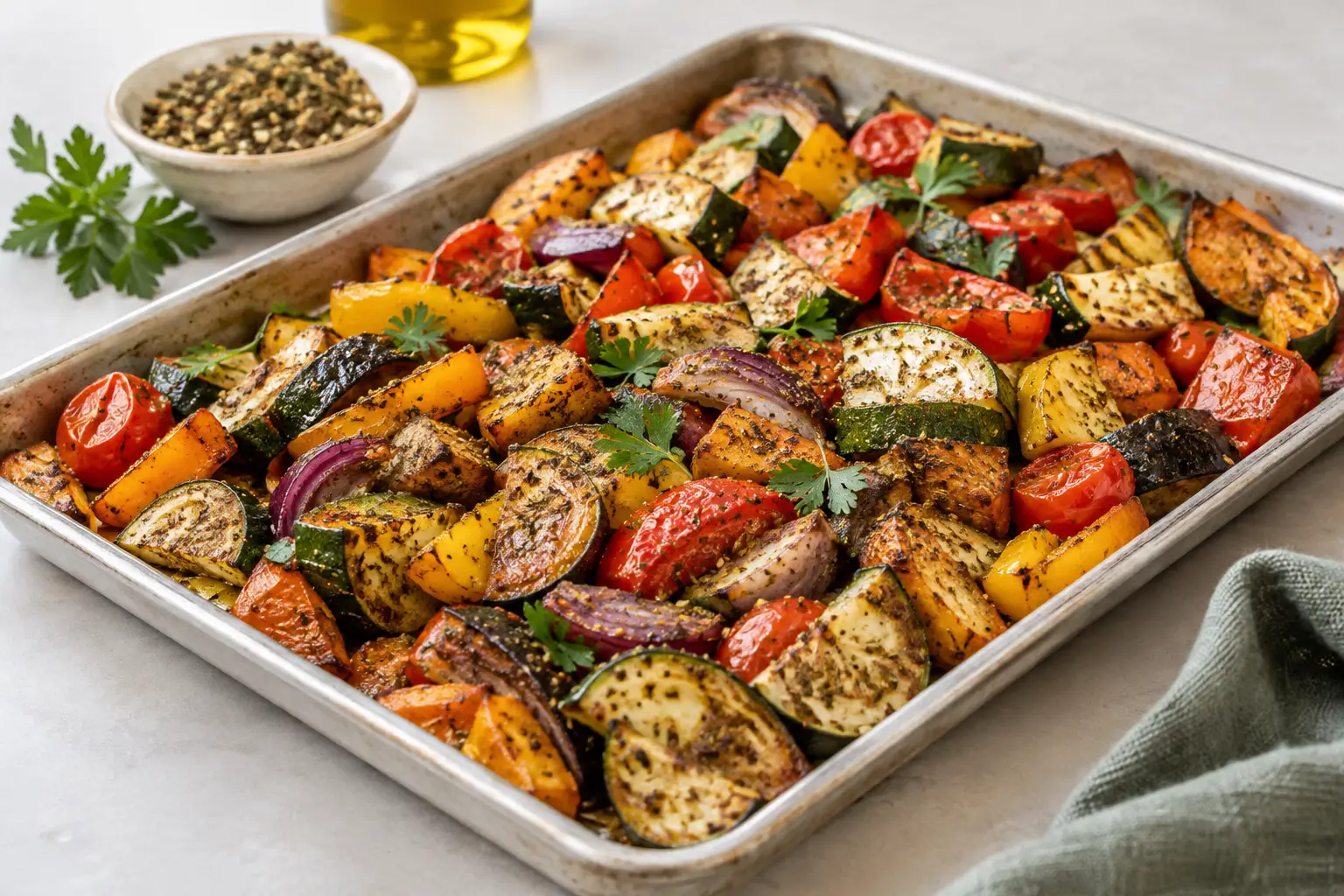 Légumes rôtis au zaatar, cuisson parfaite