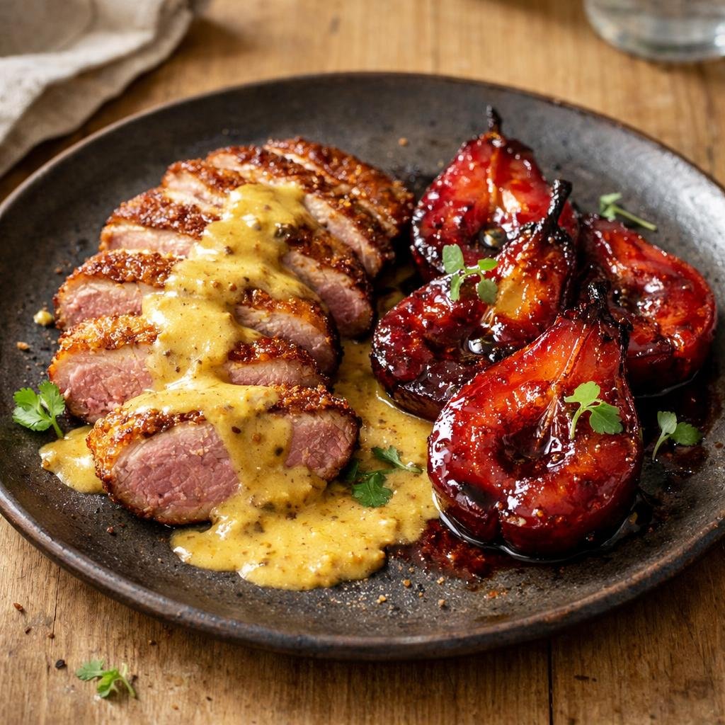 Magret canard au curry