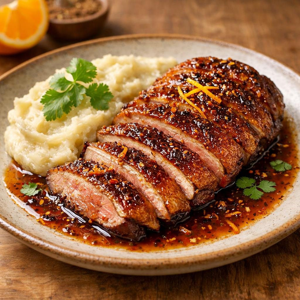 canard laqué au Chakalaka