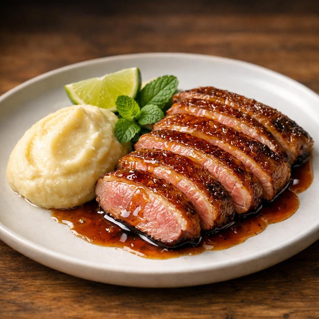 Magret de canard laqué
