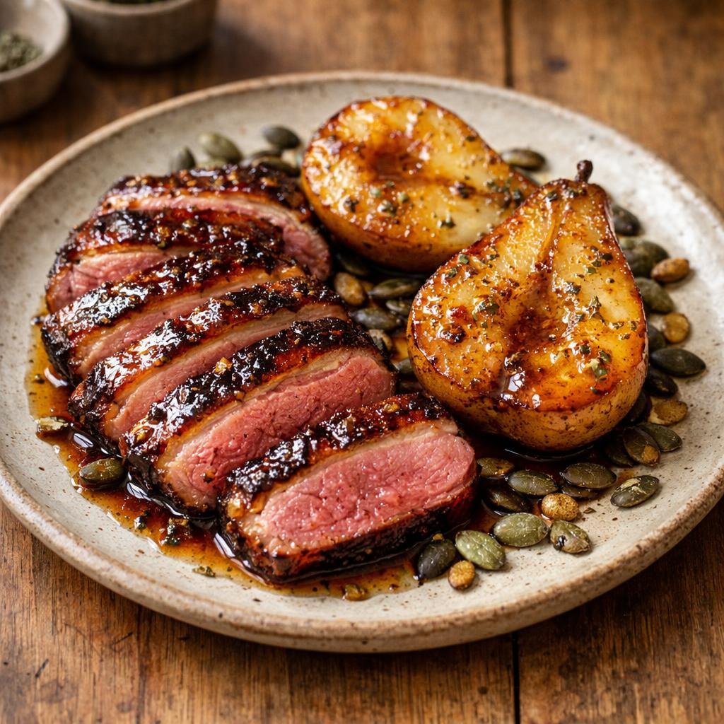 Magret de canard laqué