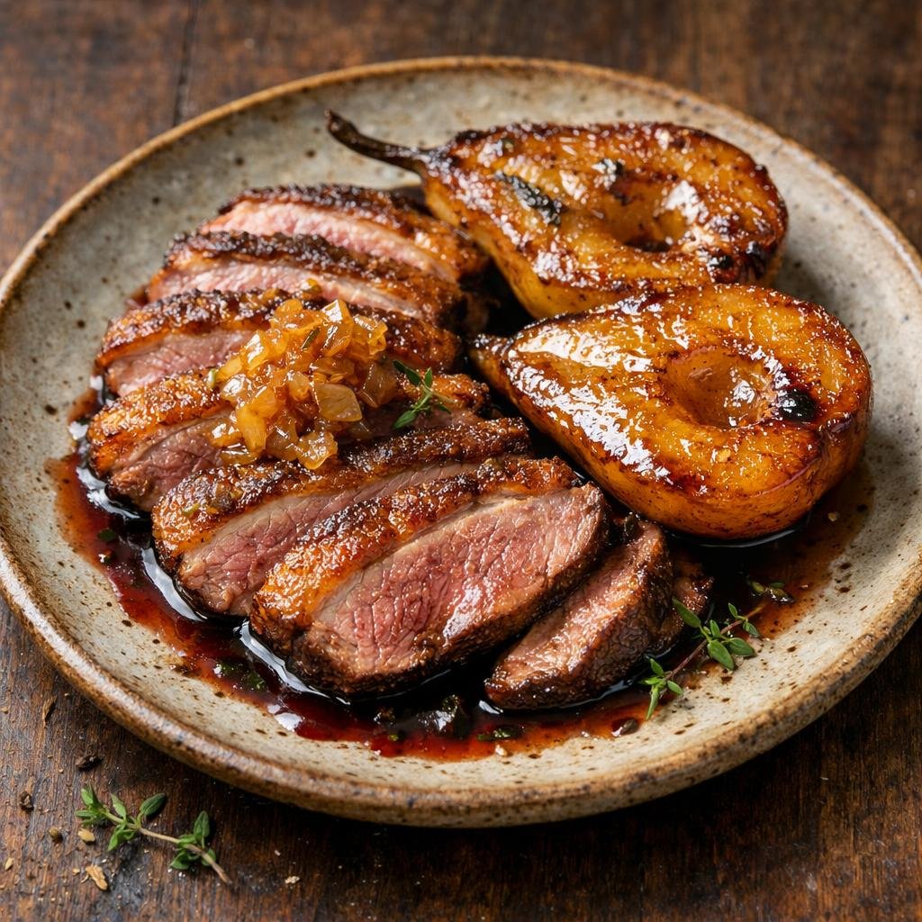 Magret de canard oignon fermenté