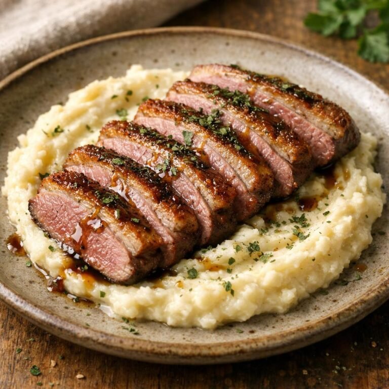 magret de canard persillé