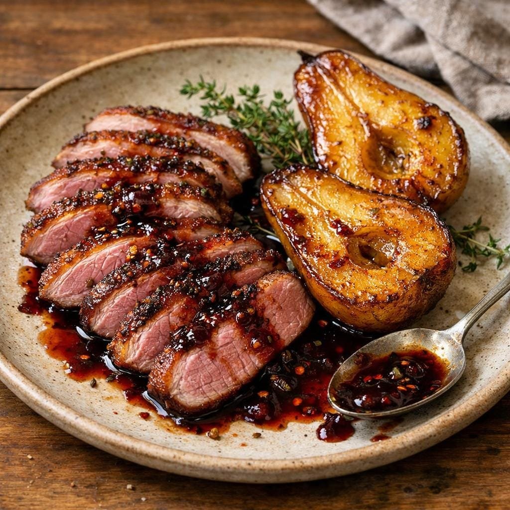 Magret de canard pimenté