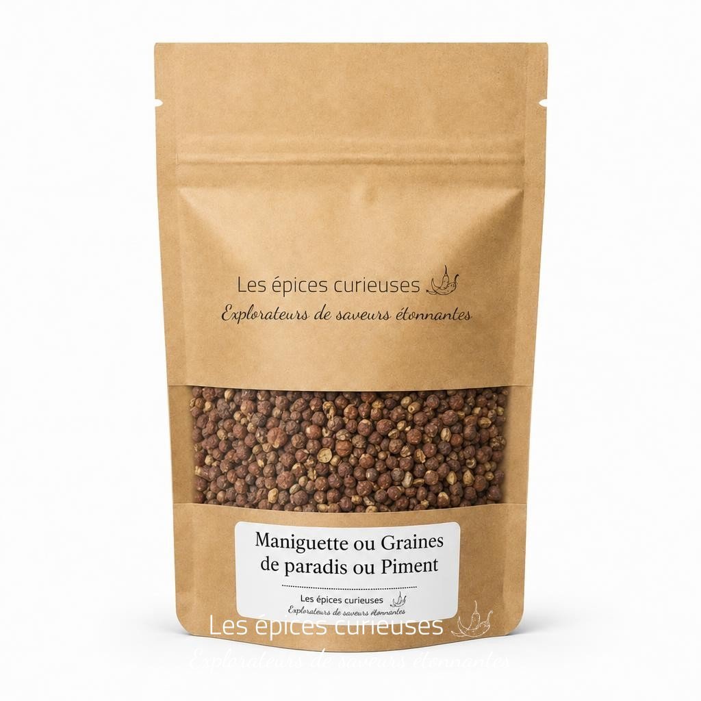 Maniguette ou Graines de paradis ou Piment - Packaging - Les Épices Curieuses