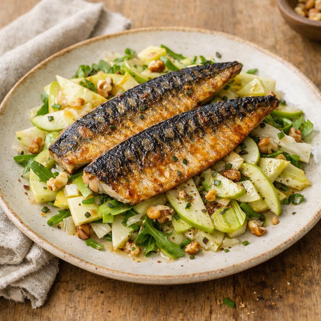Maquereau poêlé salade