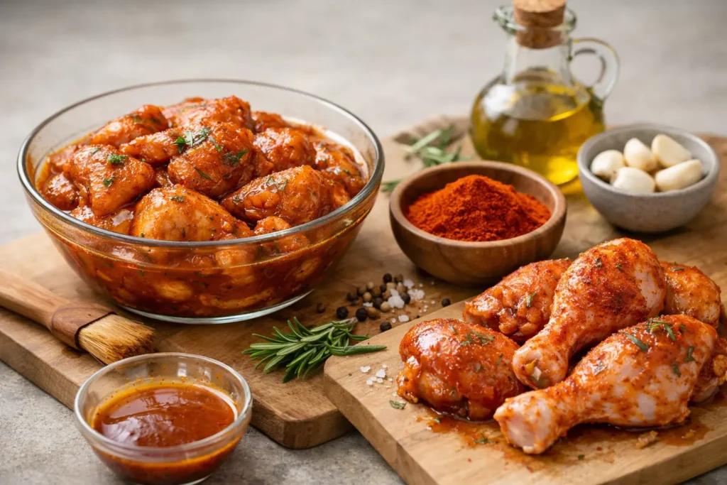 Marinade poulet paprika fumé, douce et parfumée