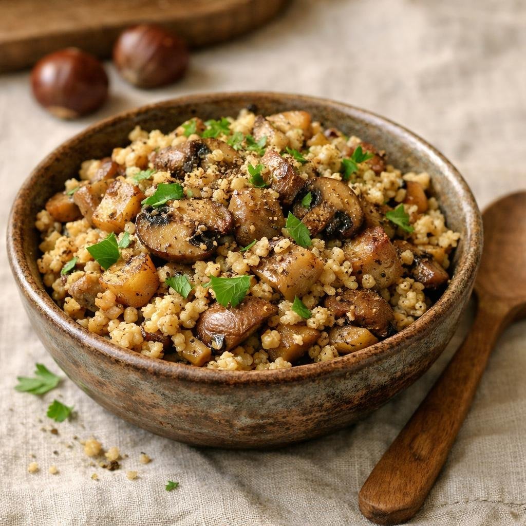 Millet pilaf aux champignons