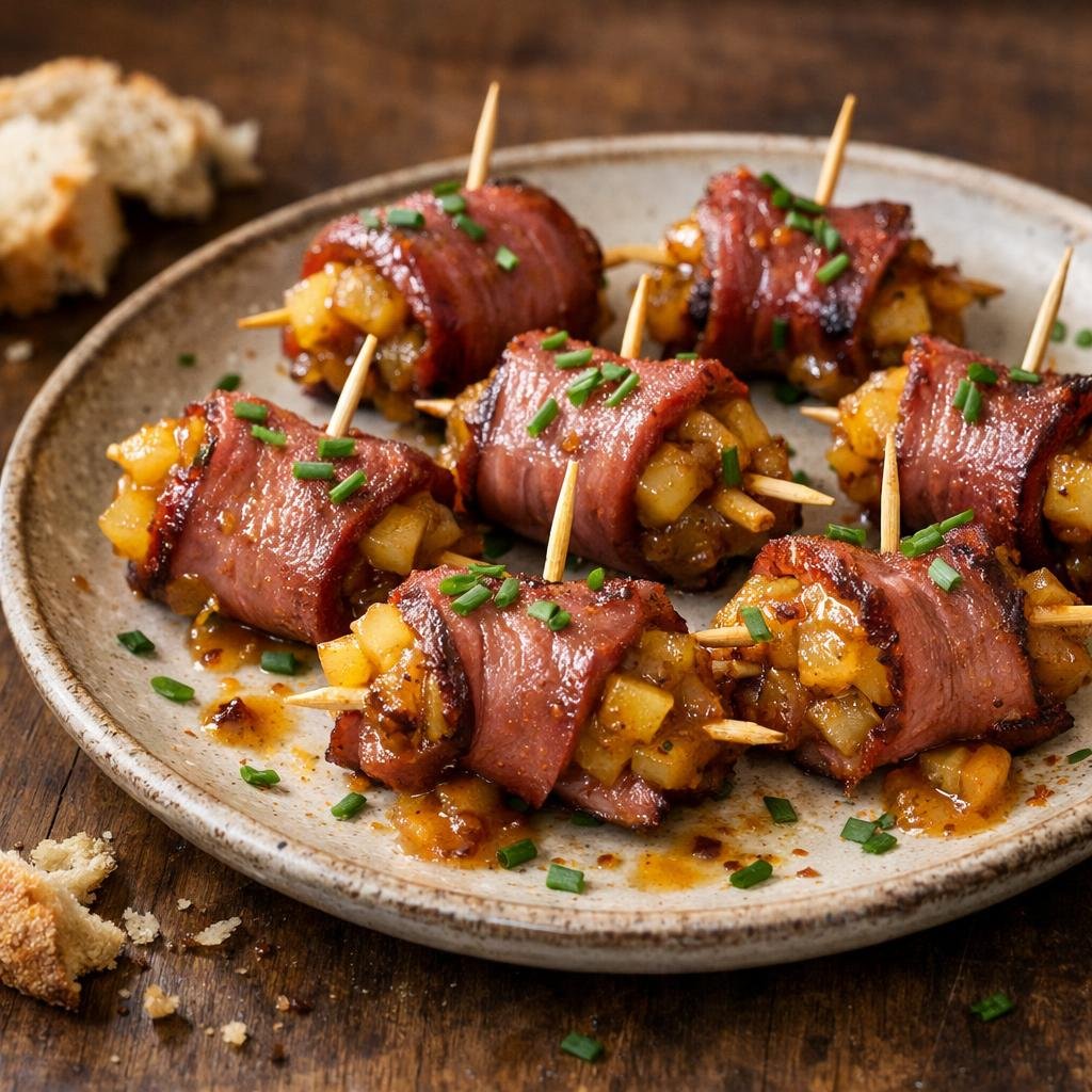 Mini brochettes magret fumé