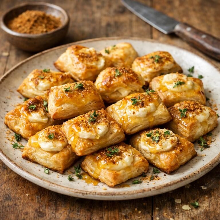 Mini feuilletés chèvre miel