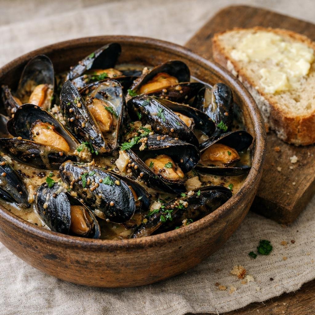 Moules à la bière brune