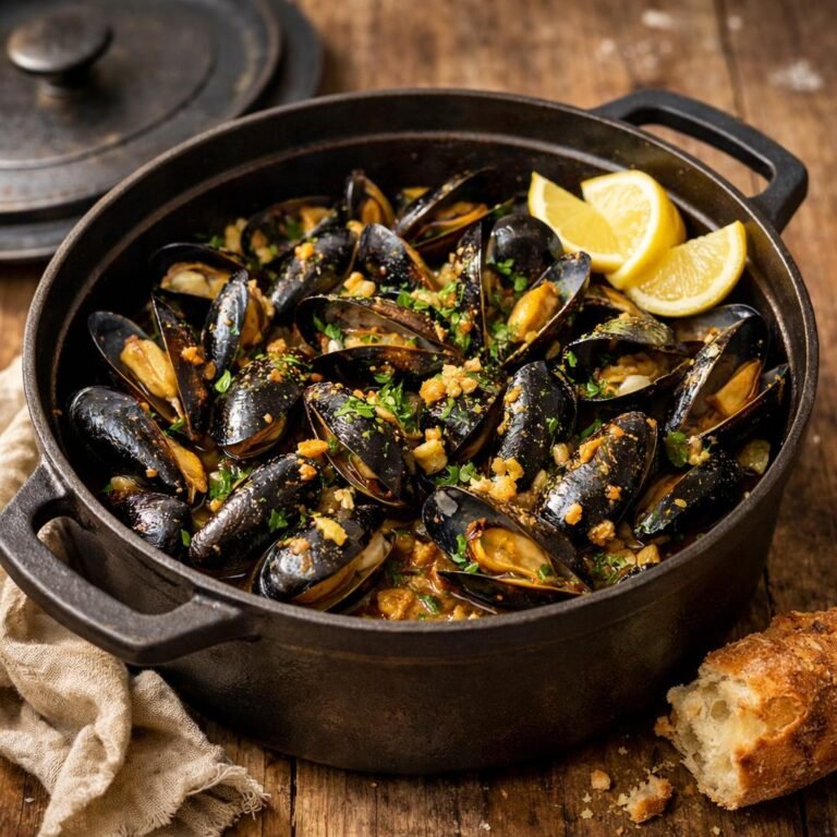 Moules à la cendrée