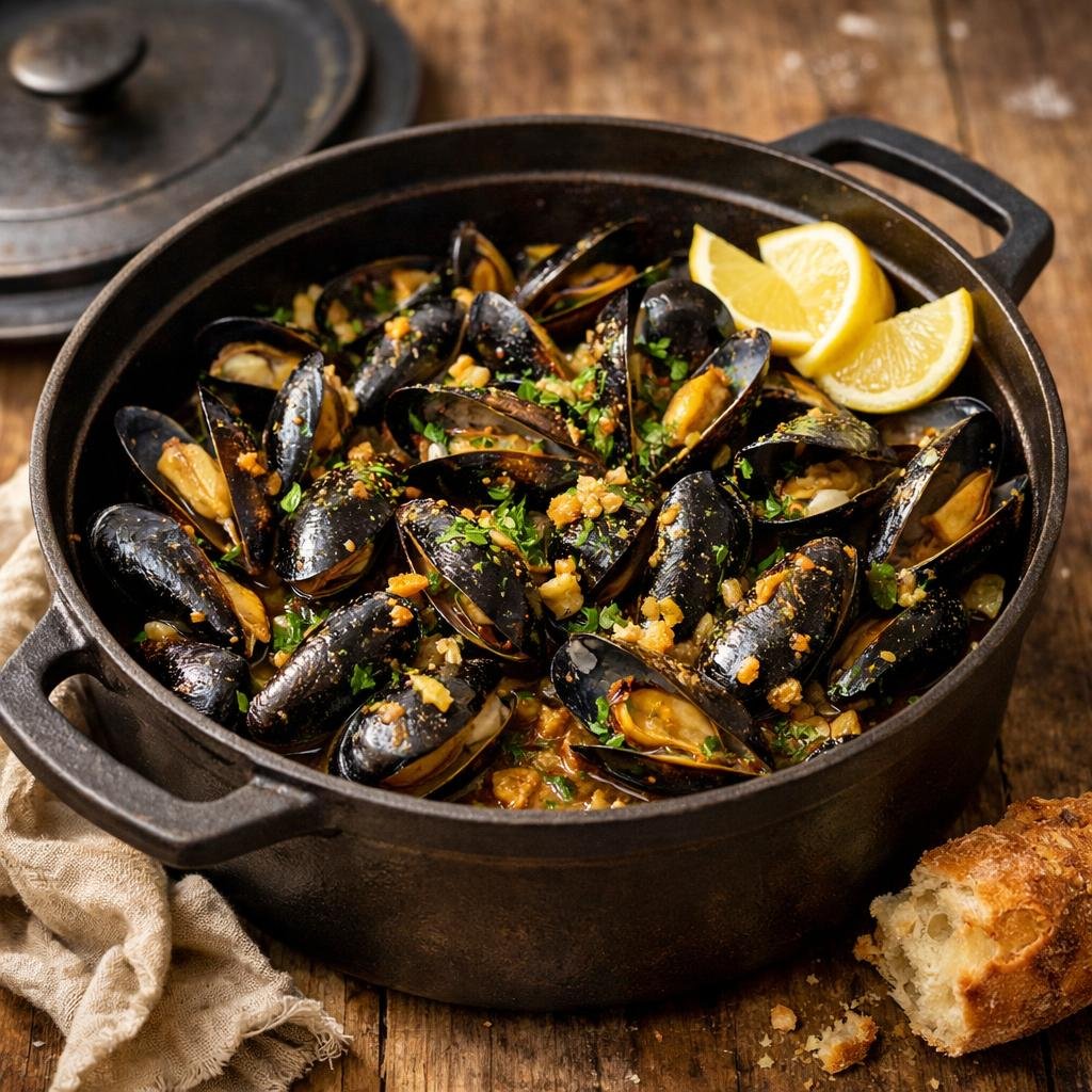 Moules à la cendrée