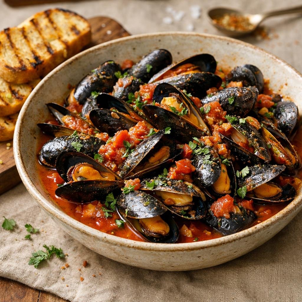 Moules à la tomate