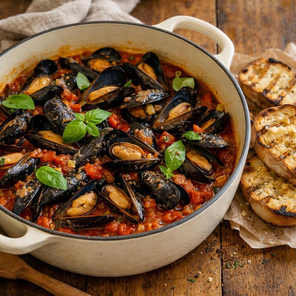 Moules à la tomate