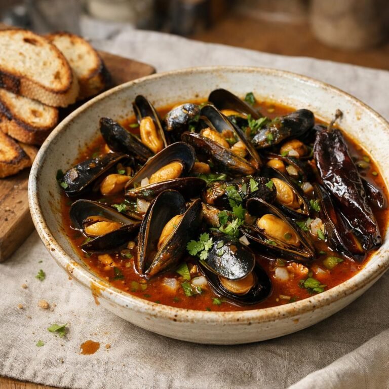moules au bouillon Guajillo