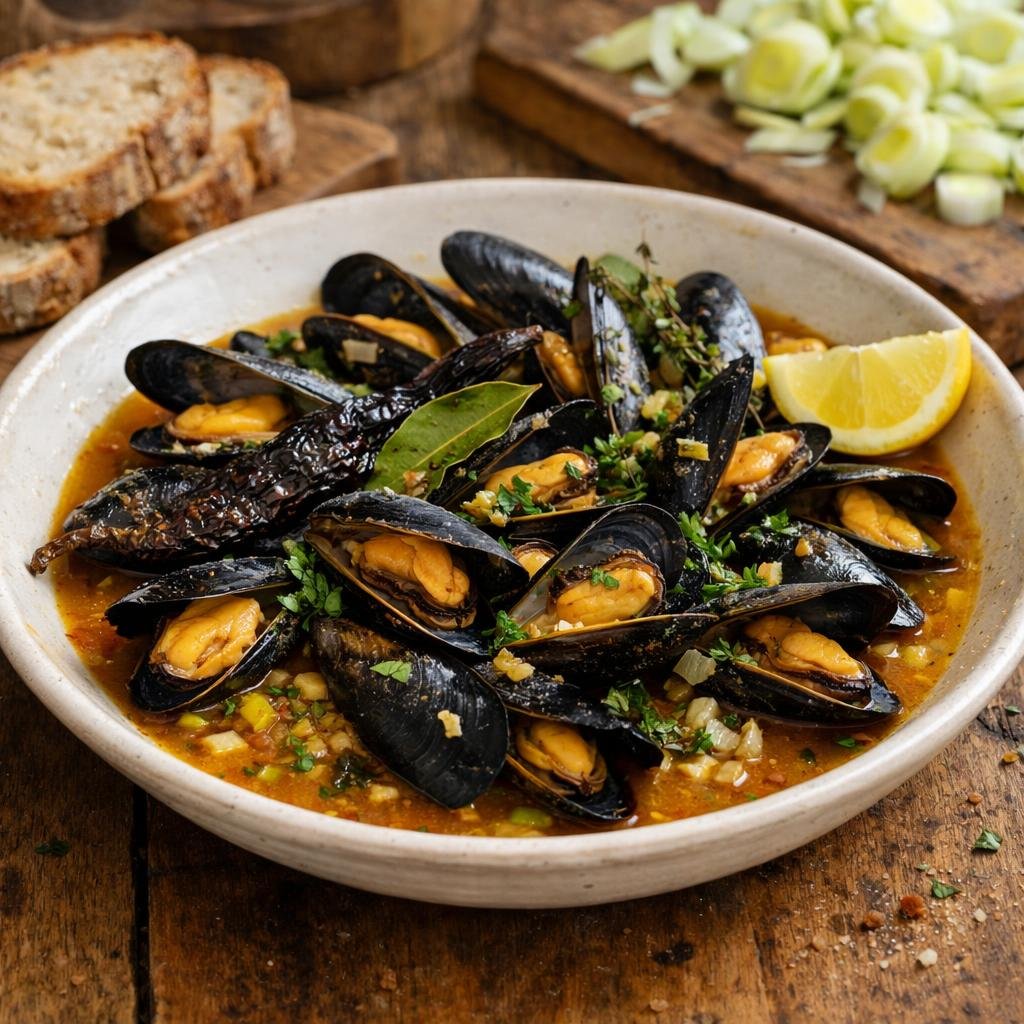 Moules au Pasilla