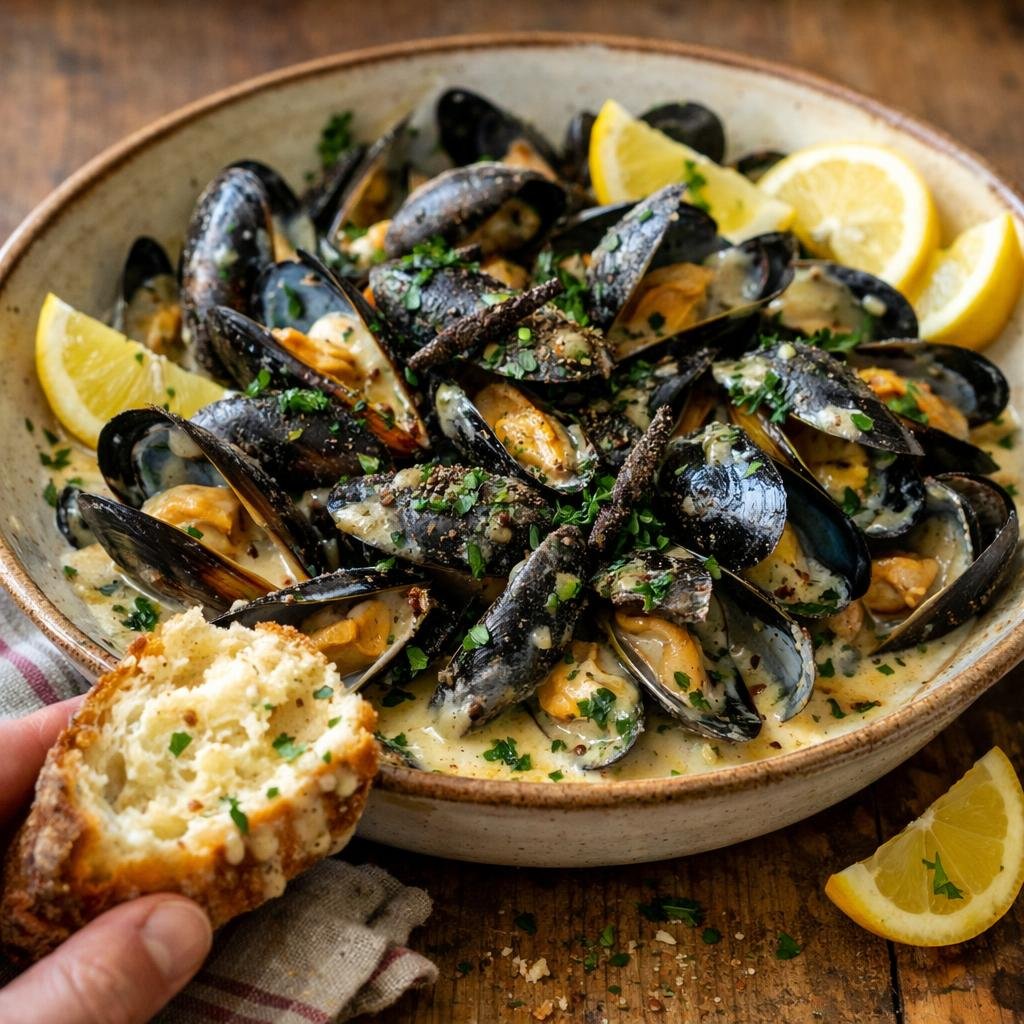 Moules au cidre