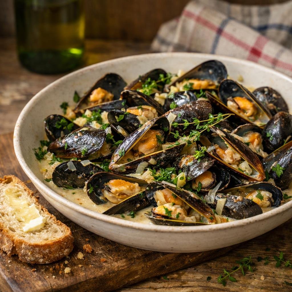 Moules au cidre