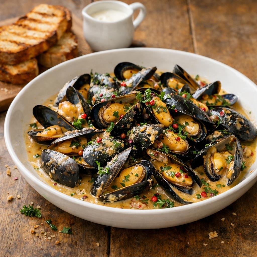 Moules au cidre Pan Massala