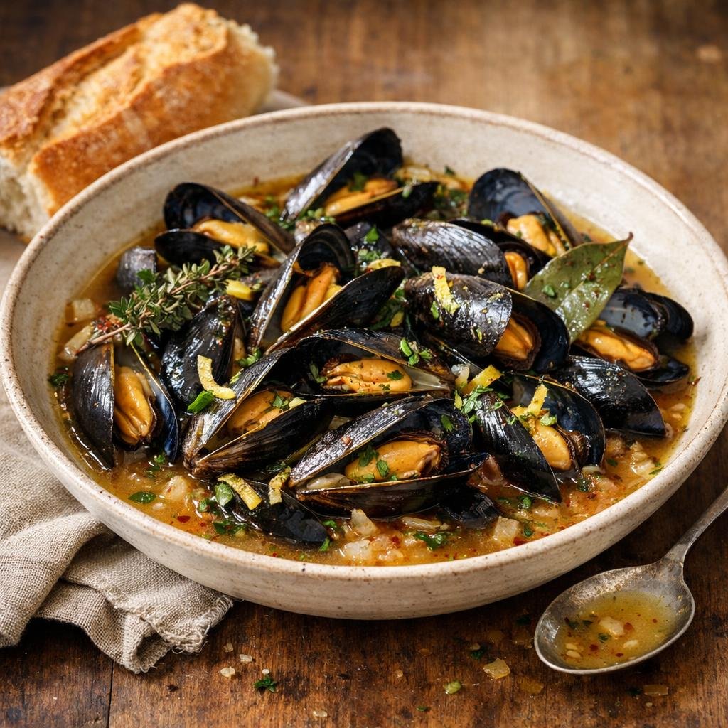 Moules au cidre