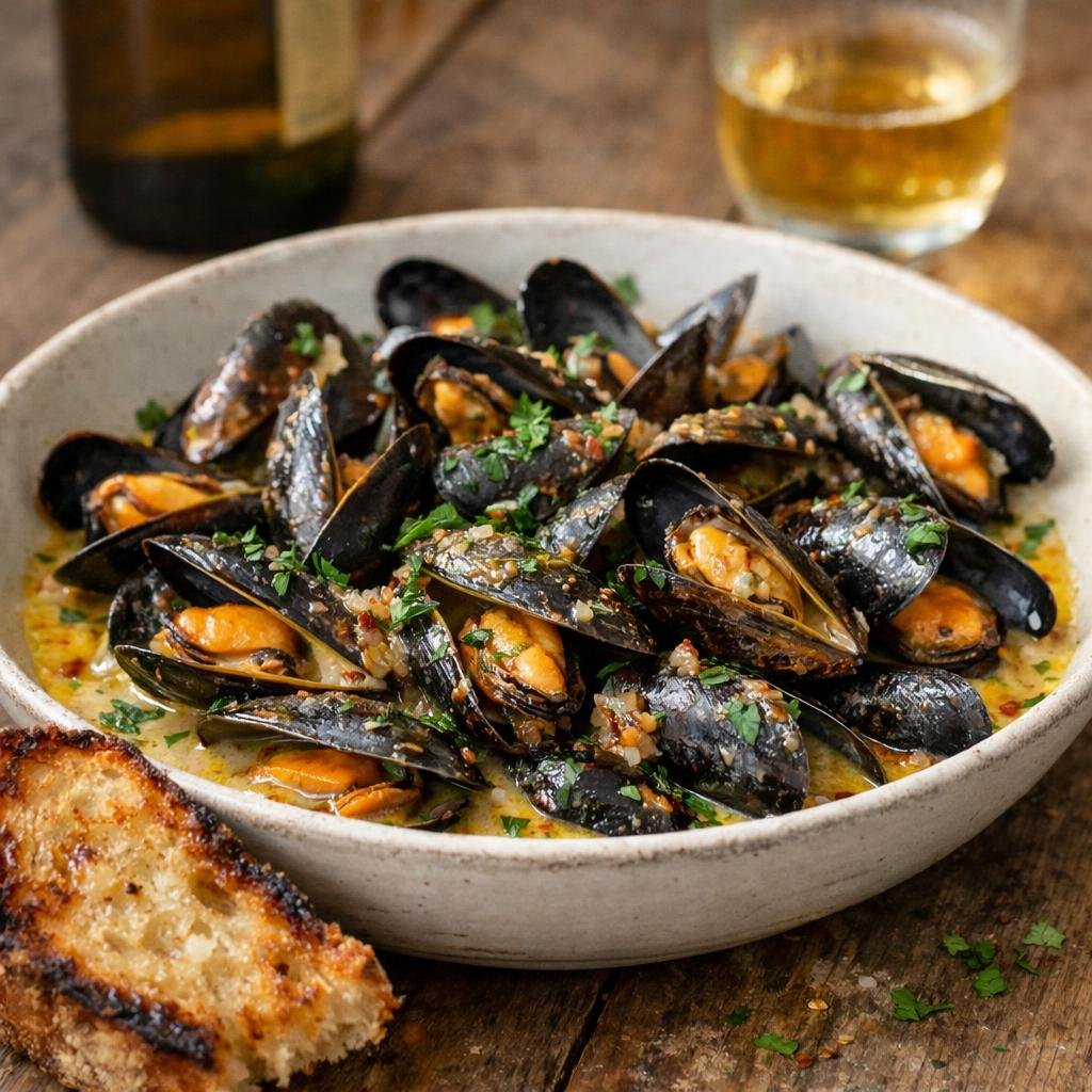 Moules au cidre