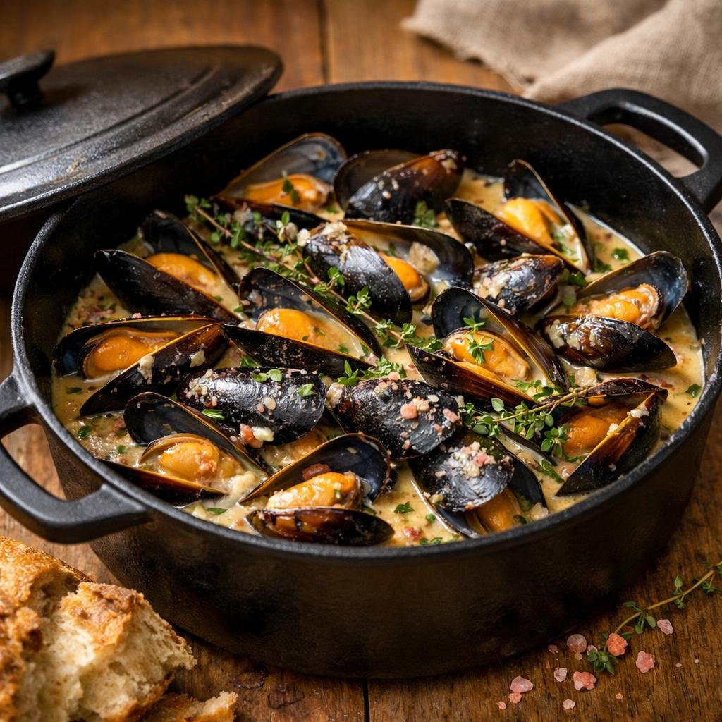 Moules au cidre