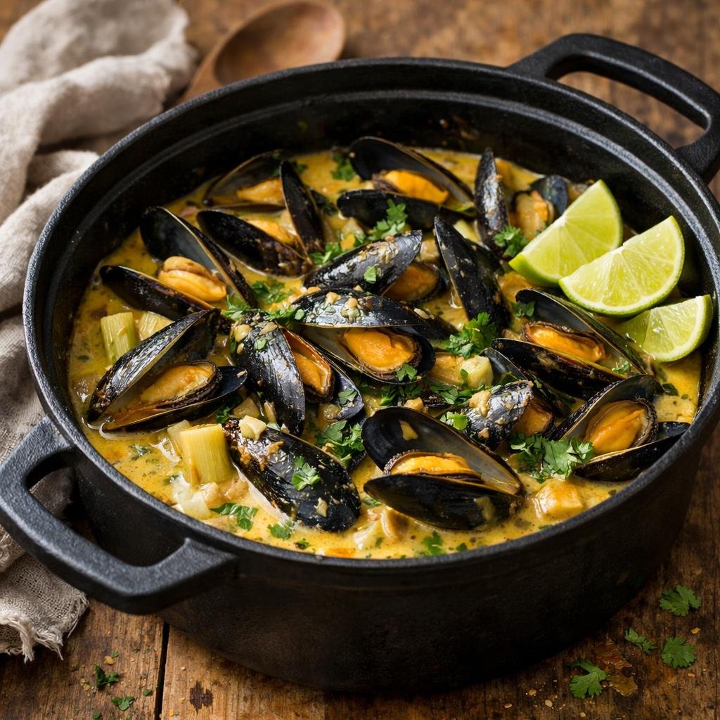 Moules au curry