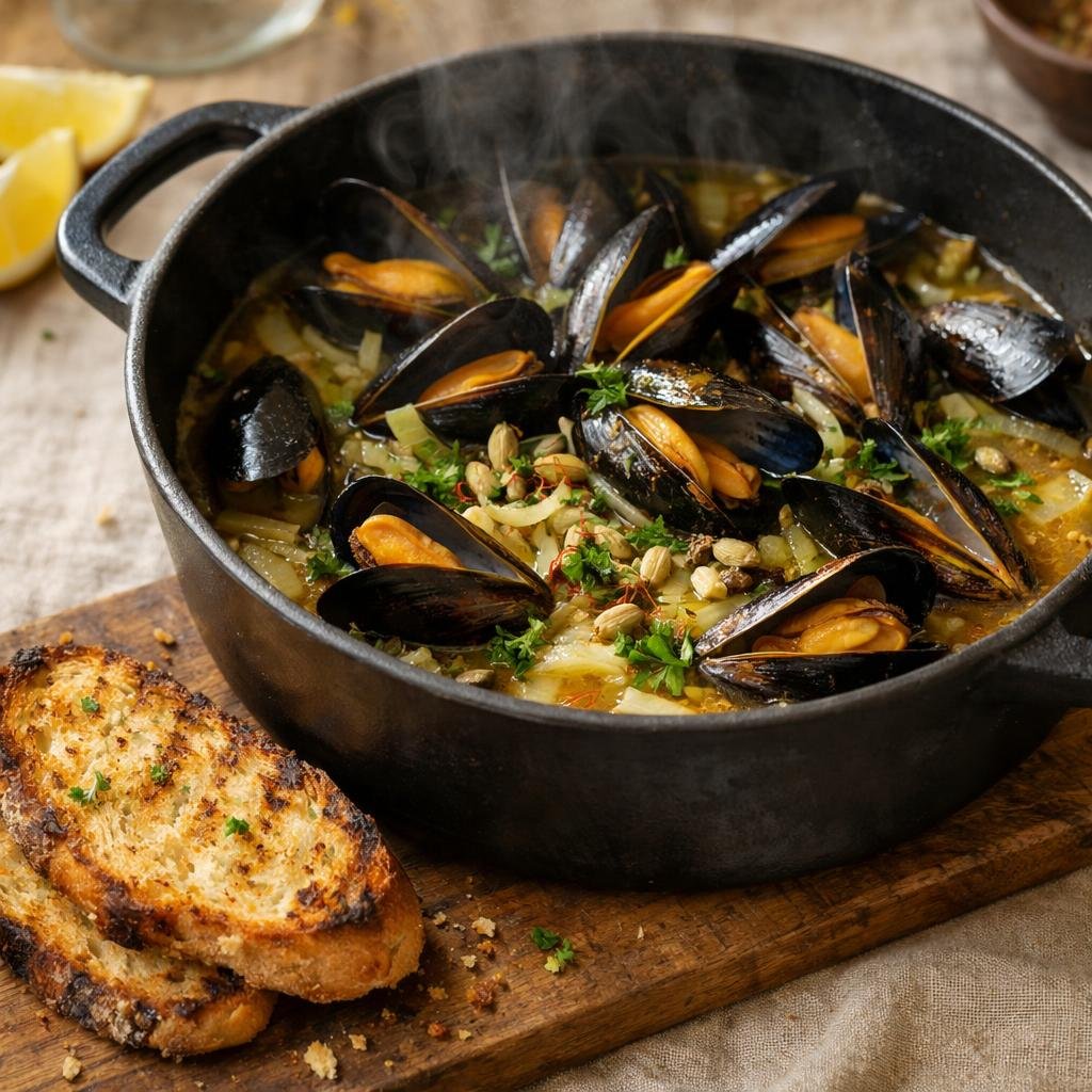 moules fenouil safran